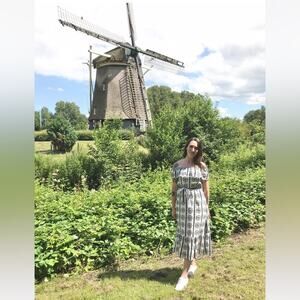 Yessica S white off shoulder embroidered eyelet dress prairie boho